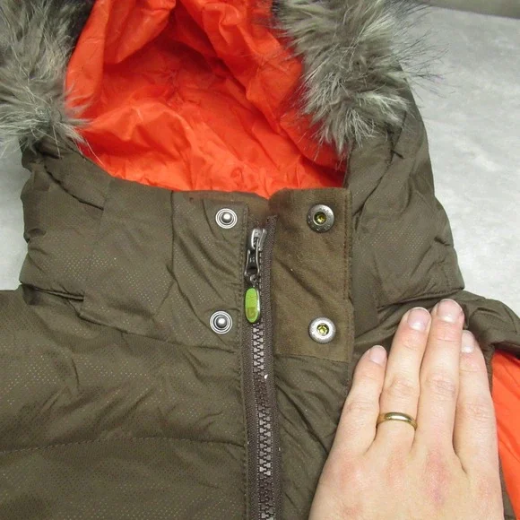 Burton Vest Women Small Brown Dryride Rancher Faux Fur Trim Insulated Puffer - Picture 5 of 13